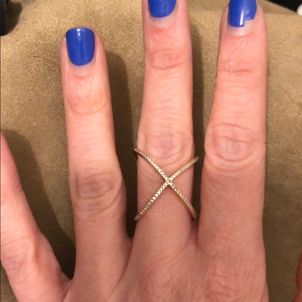 Rose Gold Tone X ring